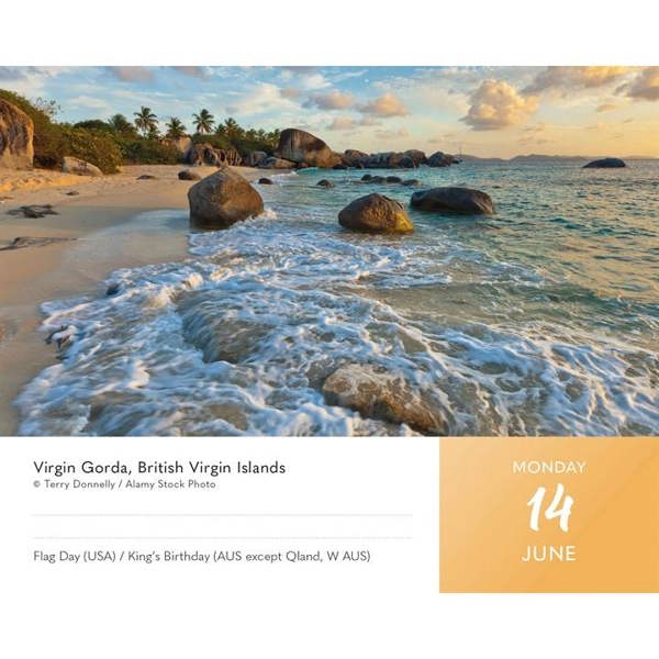 Beaches Desk Calendar 2027, Desk Calendars, Day To View, Travel, Gift