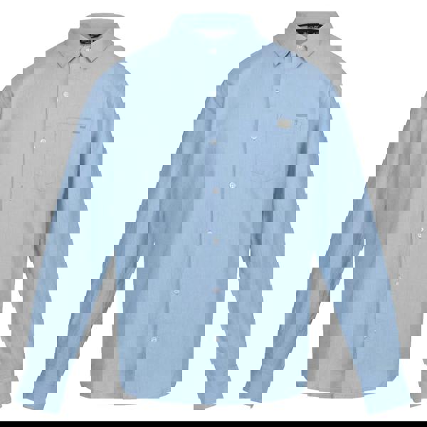 Regatta Mens Babbinswood Linen Shirt - Powder Blue - 