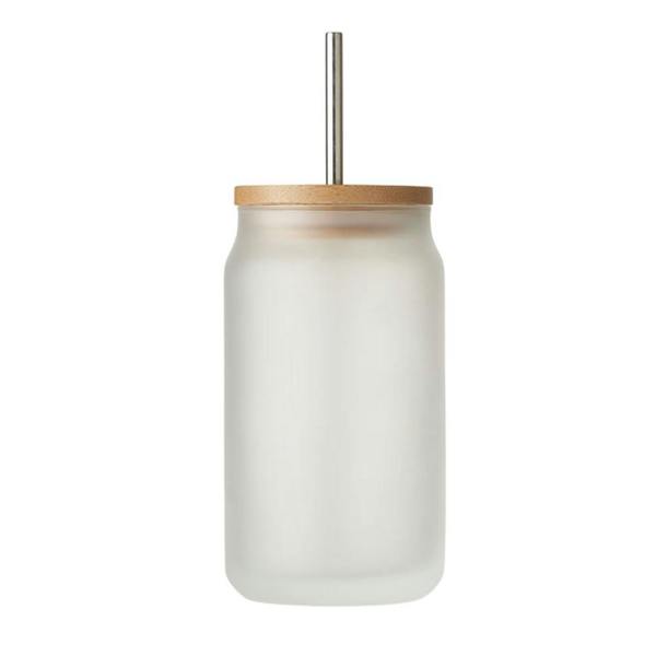 MidOcean Jarblim Sublimation 400ml Mason Jar - Transparent White - 