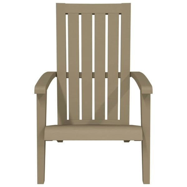 Berkfield Garden Adirondack Chairs 2 pcs Light Brown Polypropylene