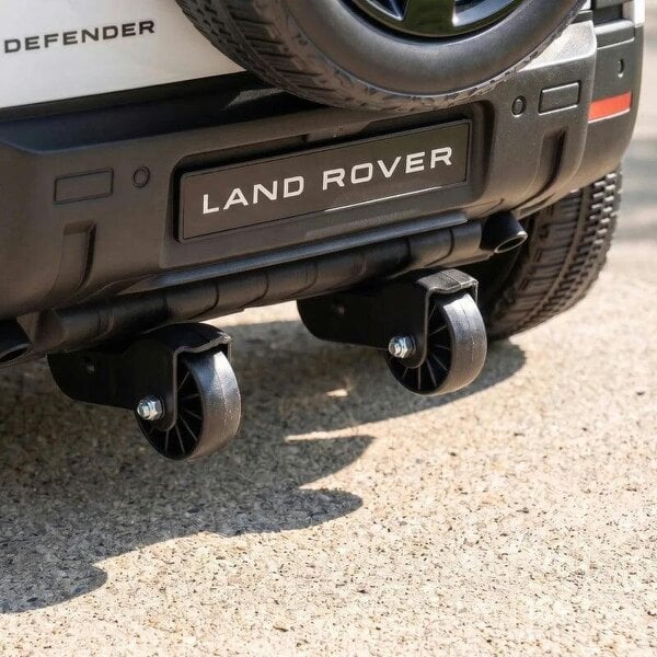 Land Rover Licensed 12V Kids Ride on Car with Remote, Suspension, Slow Start, 3 Speeds, Lights, Music, Horn, White