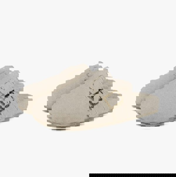 Totes Isotoner FELT CLOG Womens Clog Mule Slippers Oatmeal