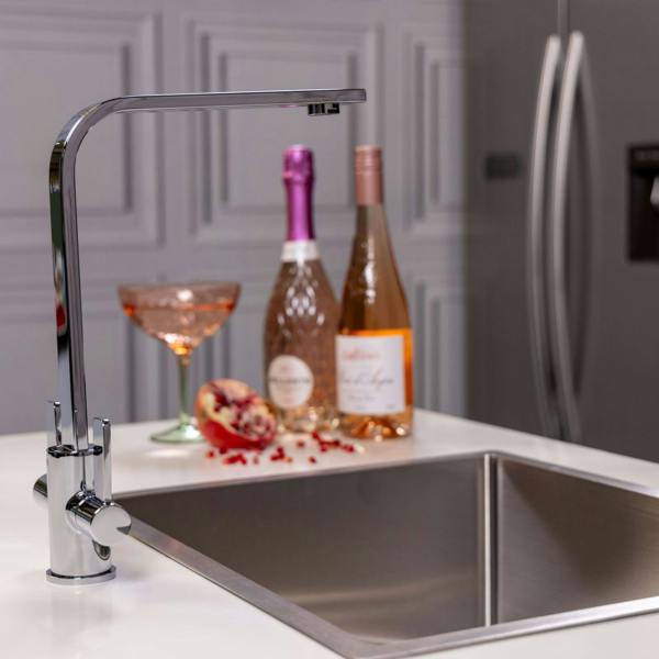 Flode Paddla | Dual Lever Kitchen Tap | Swan Neck Design | Chrome