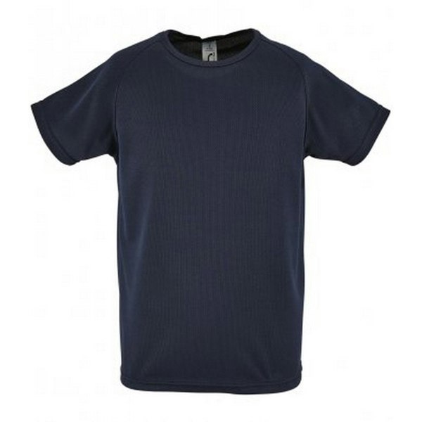 SOLS Childrens/Kids Sporty Unisex Short Sleeve T-Shirt - French Navy