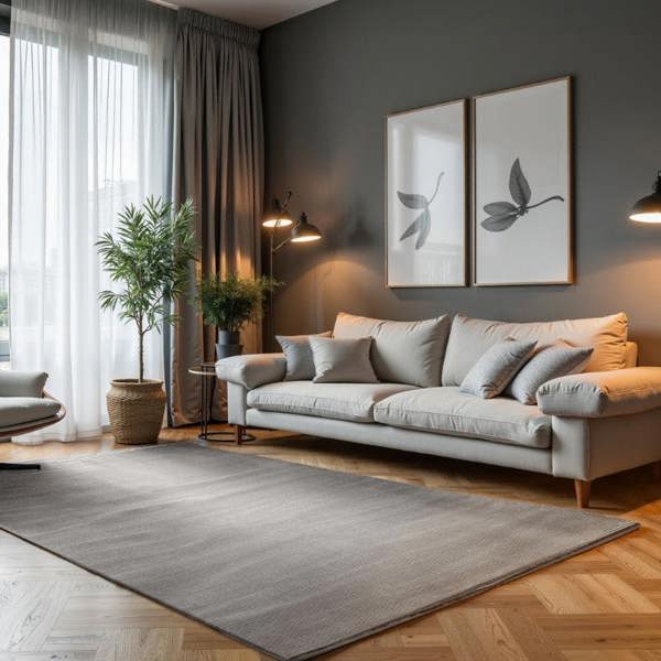 Hanse Home Perles Shortpile Cream Rug Dolomite – Modern Striped