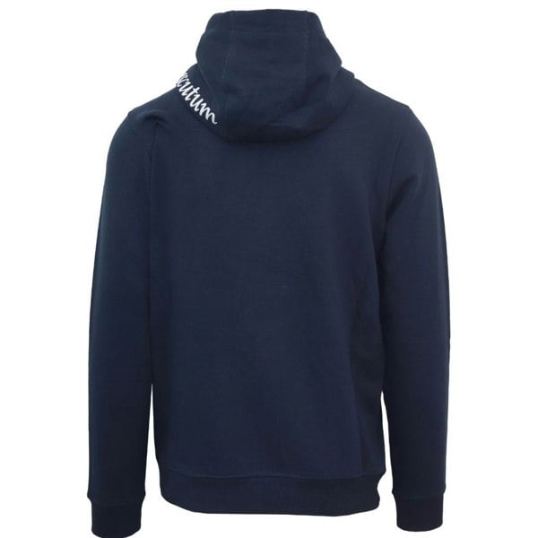 Aquascutum Branded Hood Hoodie - Navy Blue