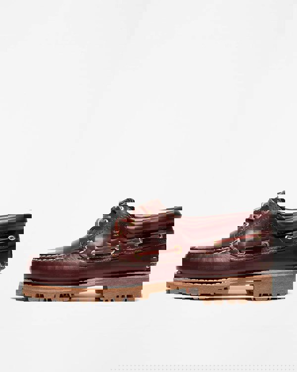 Timberland Mens Authentic Leather Boat Shoes - Dark Red