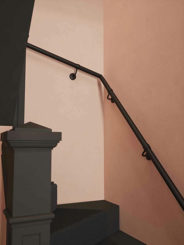 Handrails Direct Kineton Matt Black Single Winder Handrail