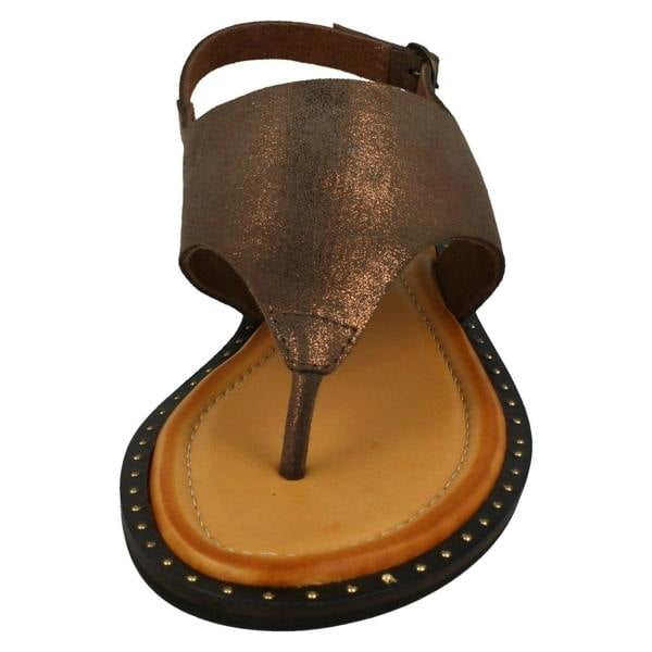 Leather Collection Ladies Leather Collection Toepost Sandals F00201
