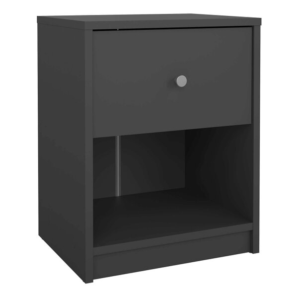 Wyld Haus Kaohsiung Dark Grey Bedside Table 1 Drawer