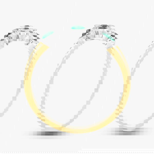 T. H. Baker 18ct Yellow Gold Brilliant Cut Emerald & Diamond Five Stone Ring 43680