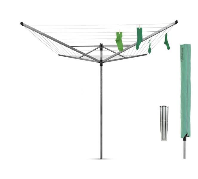 Brabantia Lift-O-Matic 60m Garden Rotary Dryer With Cover - 60 Meter Washing Line
