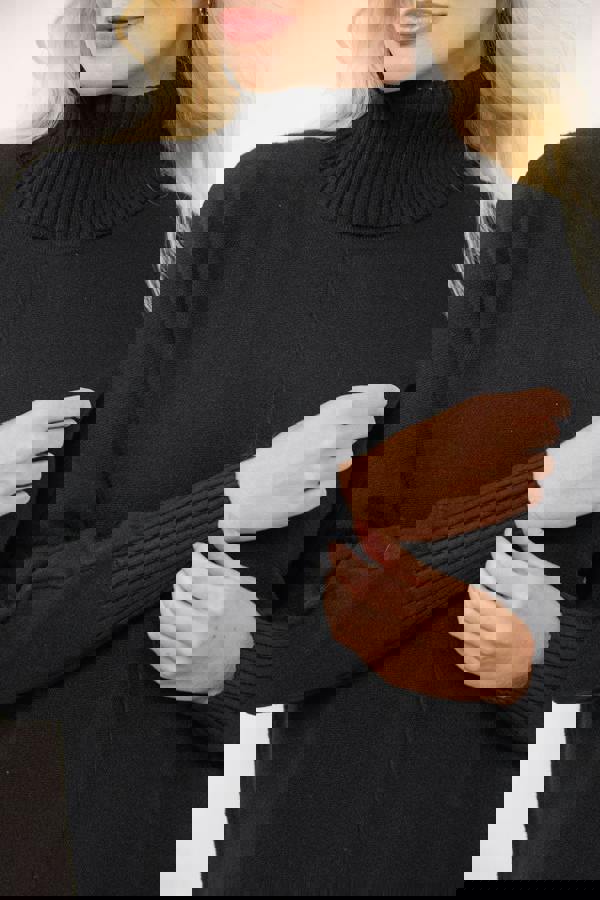 Mudflower Roll Neck Batwing Jumper