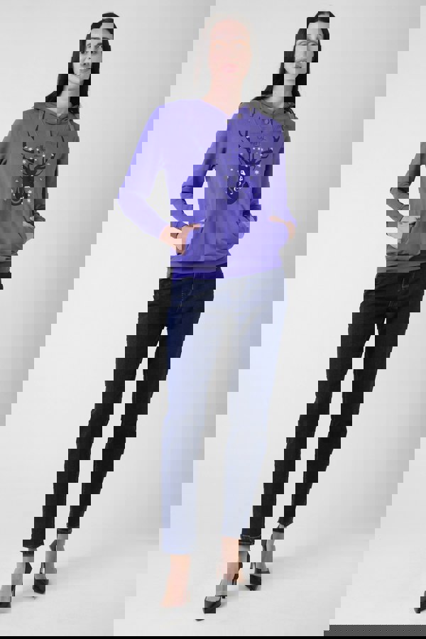 ENORSIA Womens Festive Reindeer Hoodie