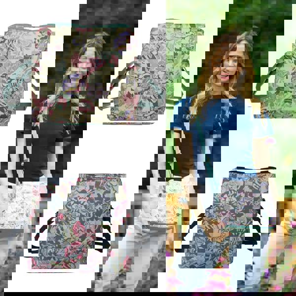 Earth Squared Jacobean Canvas Logan Floral Shoulder Bag