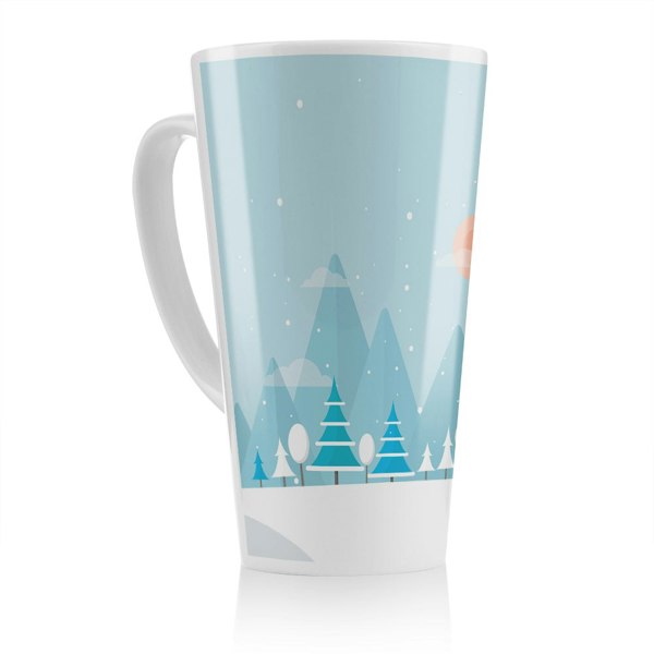 Benjamin Tate Design Christmas Snow Nature Background Dining Latte Mug