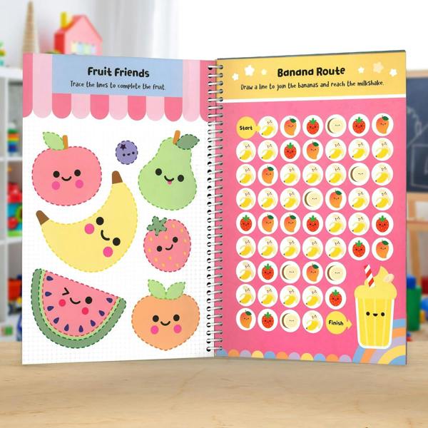 Wipe Clean: Foodie Cuties - Screen-free Travel Activities for children