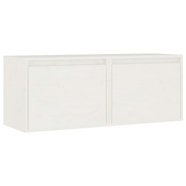 Berkfield Wall Cabinets 2 pcs White 45x30x35 cm Solid Pinewood