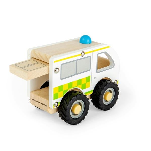 Bigjigs Toys Mini Ambulance - Emergency Services Toy