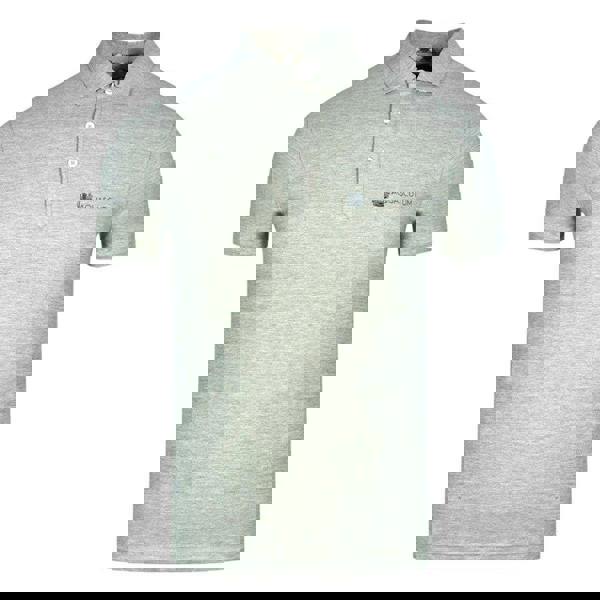 Aquascutum Unisex Adult Aldis Block Logo Polo Shirt - Grey - 