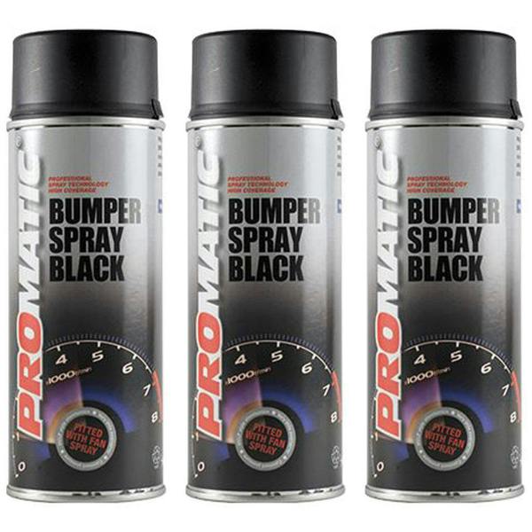Promatic 3X Promatic Bumperspray Black Spray Paint 400ml
