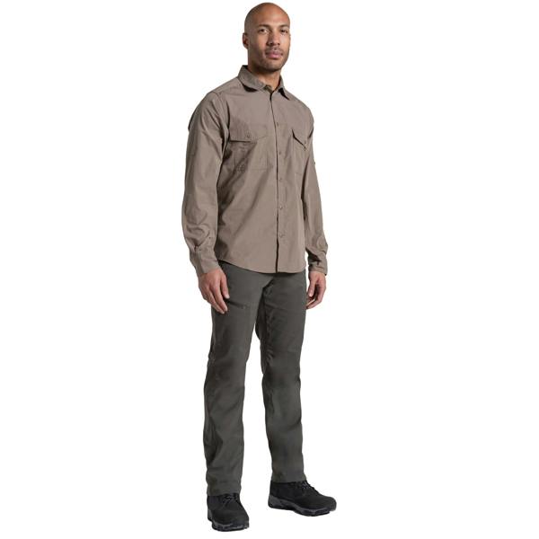 Craghoppers Mens Kiwi II Long-Sleeved Shirt - Pebble - 