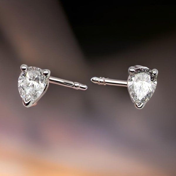 Vintage Tom Pear Shaped Diamond Earrings NEW