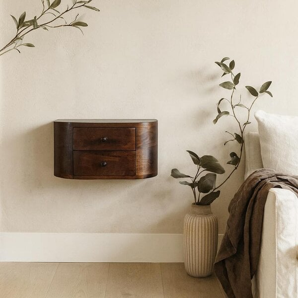Wyld Haus Kukuihaele 2 Drawer Floating Bedside Table 2 Drawers
