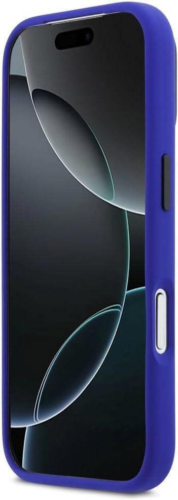 BMW M Series Silicone Vertical Logo Case with MagSafe for iPhone 17 Pro 6.3" Blue - BMHMP17L25SDBSV