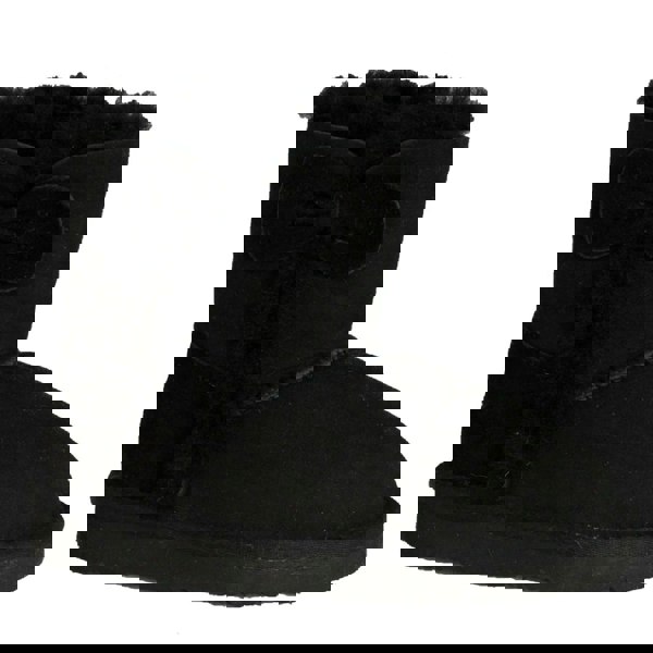 Eastern Counties Leather Kids Coco Bow Detail Sheepskin Boots - Black