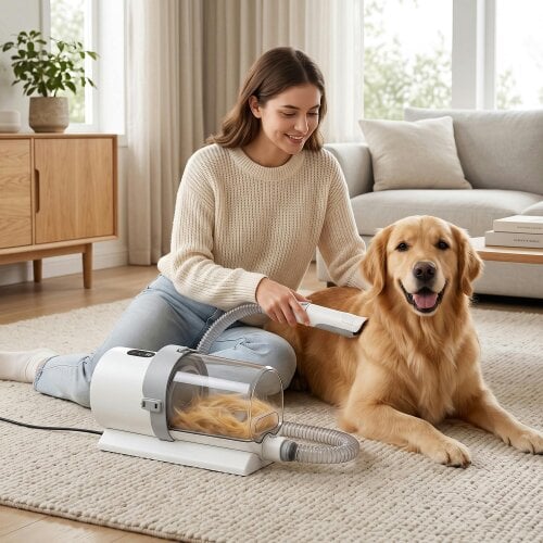 PawHut Dog Grooming Kit with 10Kpa Vacuum, 2.5L Dog Vacuum Groomer & Clipper