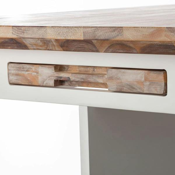 Statement Furniture Florence Breakfast Bar Kitchen Island with Shelves
