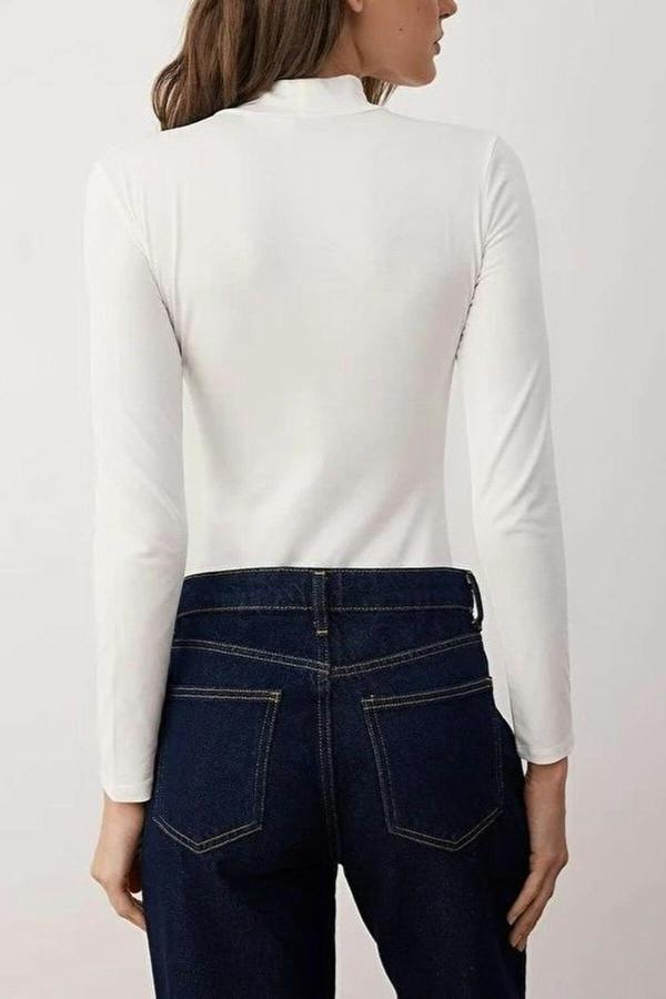 WOVCOR Turtleneck Knit Bodysuit