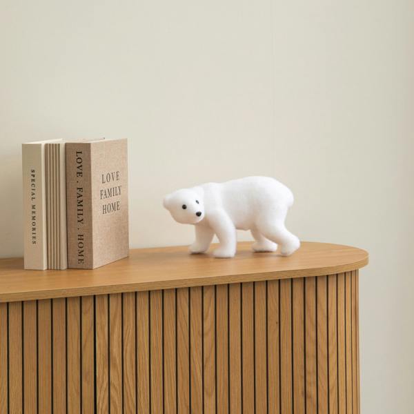 Samuel Alexander 25cm Freestanding Flocked Polar Bear Christmas Decoration