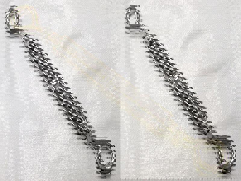 Eye to Eye Turnbuckle Stainless Steel M16 (27MM Eyes Open Body Straining Screw Rigging Tensioner)