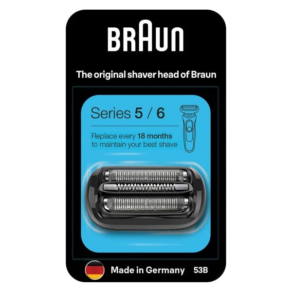 Braun Series 5 53B Electric Shaver Head Replacement - Black