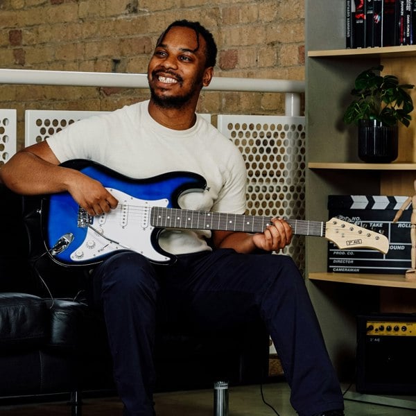 3rd Avenue Full Size Electric Guitar Pack with Bluetooth Amp#Colour_Blueburst