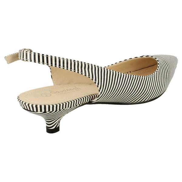 Savannah Ladies Savannah Striped Slingback Court Shoes