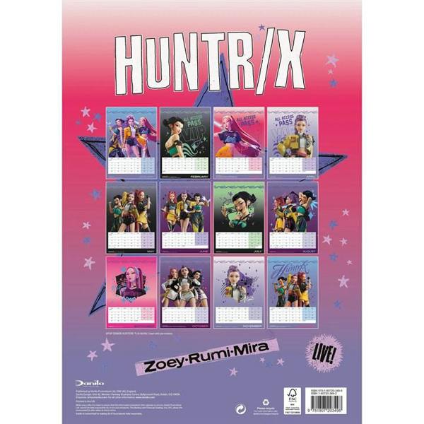 K-Pop Demon Hunters, Huntrix A3 Calendar 2027, Wall Calendars, Month To View, Entertainment, Gift
