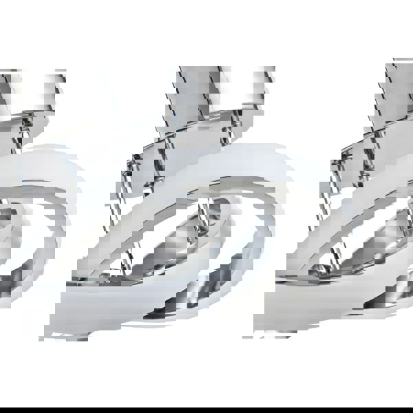 Modern LED Chrome Ceiling Light Fitting with Swirl Thick Metal Strip Image 3