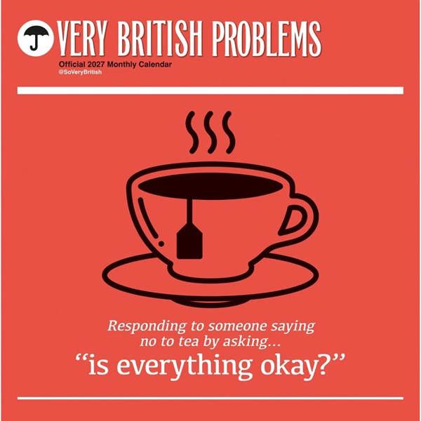 Very British Problems Calendar 2027, Wall Calendars, Month To View, Humour, Gift