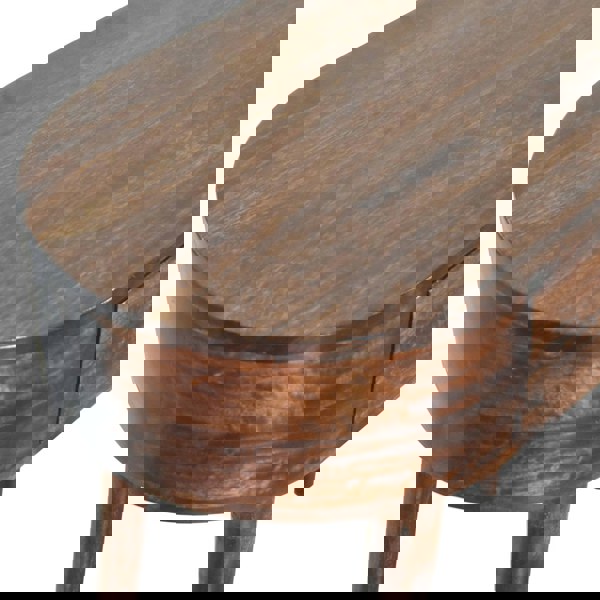 Artisan Furniture Solid Wood California Walnut Rounded Small Console Table