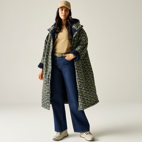 Regatta Womens Orla Kiely Eclipse Robe - Navy