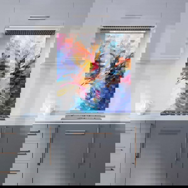 Warren Reed - Designer Serene Explosion: Calm Amidst Colours Kitchen Splashback
