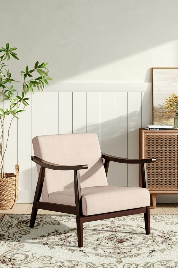 Living and Home Wooden Single Armchair Sofa Accent Chair