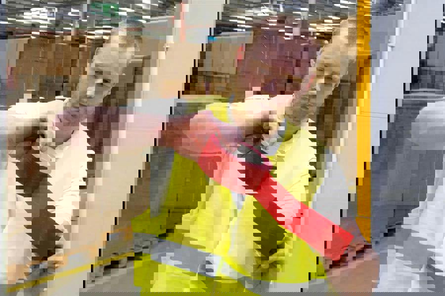 Durable DURALINE Strong Removable PVC Floor Marking Tape | 50mm x 33m | Red