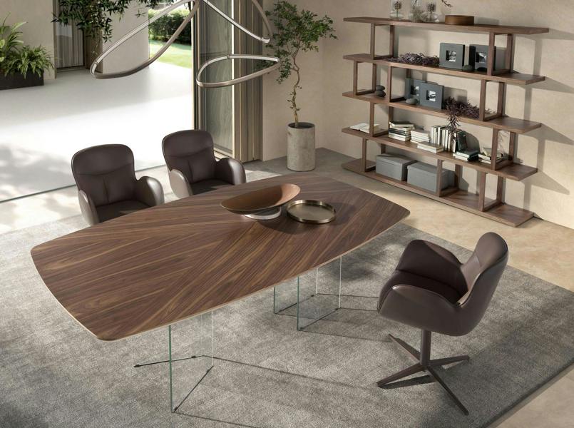 Angel Cerdá Swivel Chair in Chocolate Brown Leatherette 4205