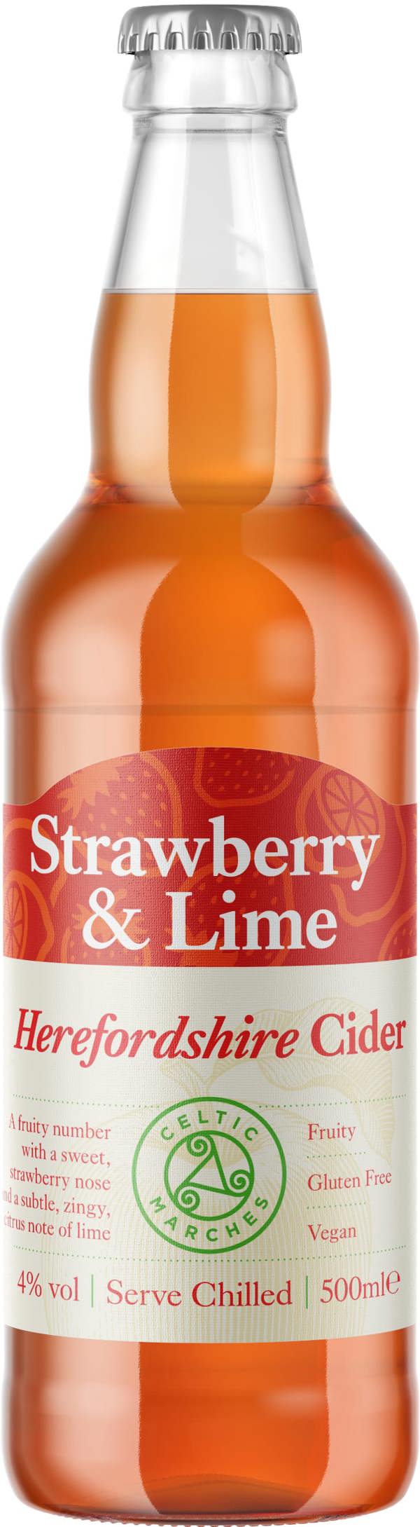 Celtic Marches Strawberry & Lime 4% 500ml Bottles