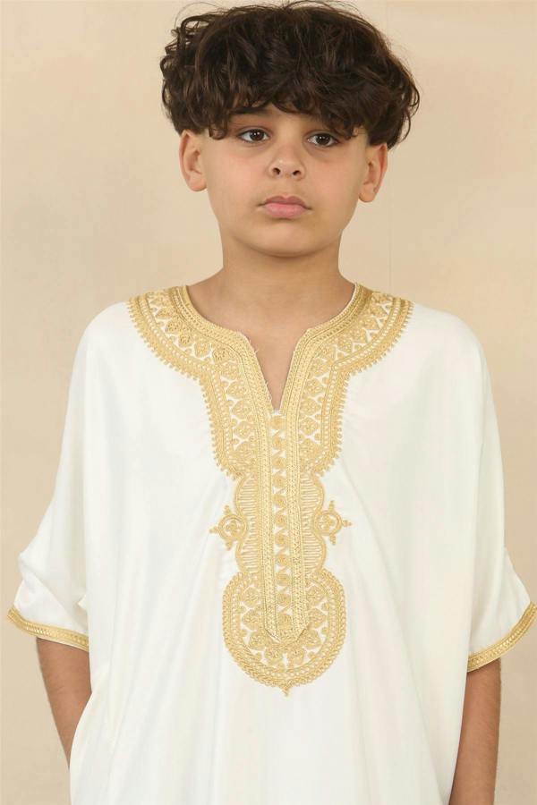 Infinity Leather Kid's Boys Moroccan Thobe Djellaba Jubba Robe Eid