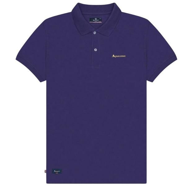 Aquascutum Mens Active Cotton Dri-FIT Polo Shirt - Striking Purple - 